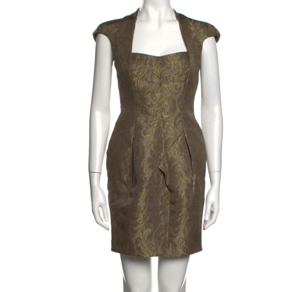 Karen Millen brocade bodycon dress 4